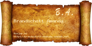 Brandschott Amanda névjegykártya